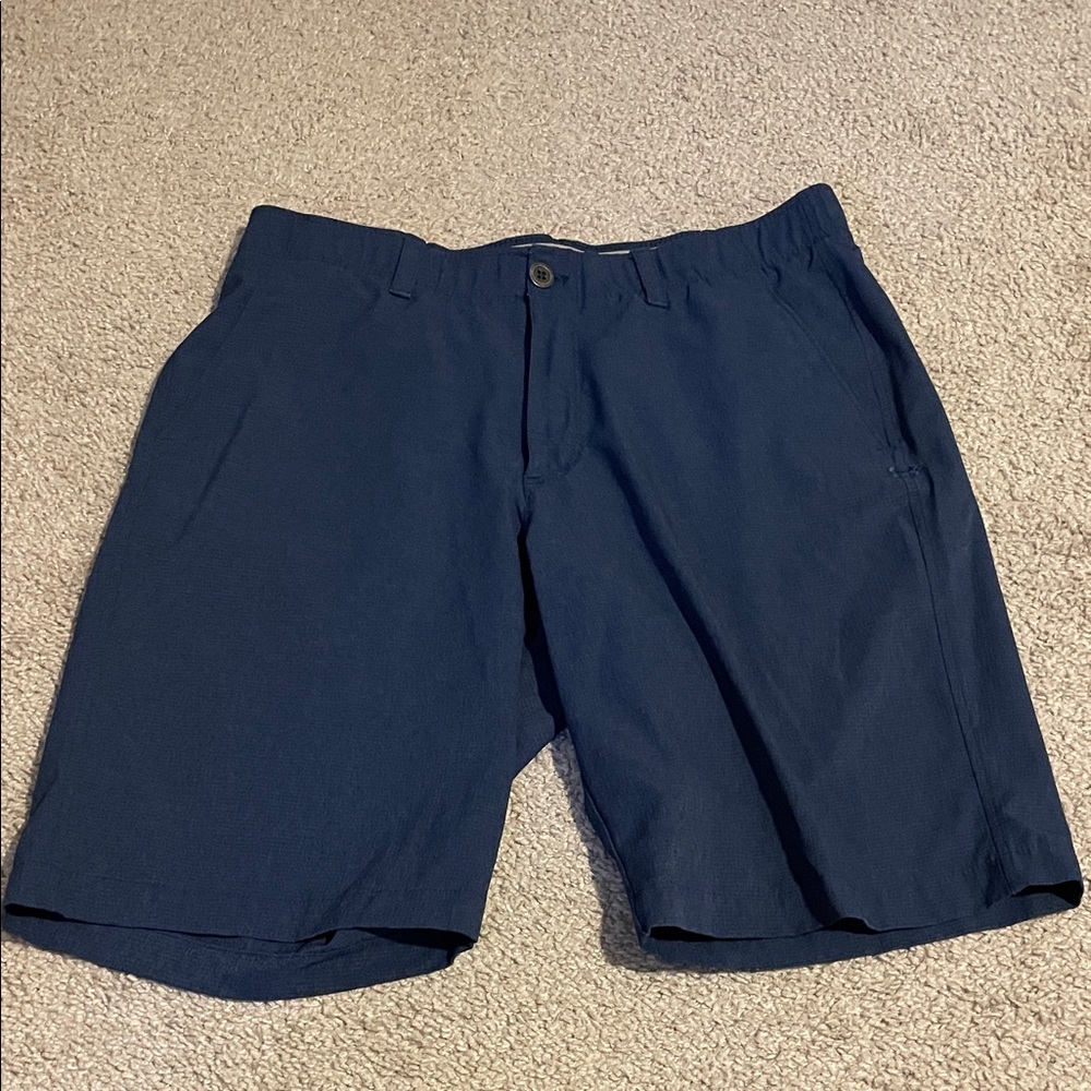 Under Armour Navy Flat Front Shorts